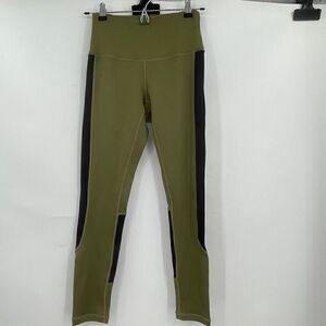 Feed Me Fight Me Green Black High Waisted All Day Everyday Leggings Small